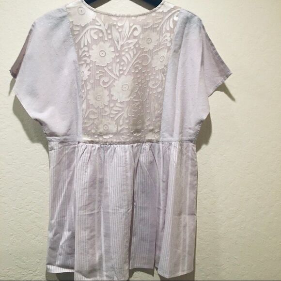 LOGO Lavish Floral Empire waist top Blush Pink 0XS - Picture 5 of 8